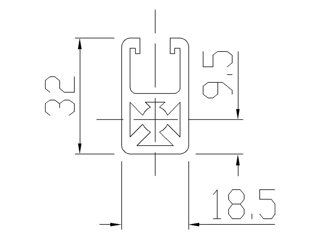 101832L - 18,5x32 Leggero / Cava 8 Standard / Cava / Profili in Alluminio / Prodotti / Alutec | Profili in alluminio, sistemi di trasporto e automazione industriale - Alutec Group 101832L - 18,5x32 Leggero / Cava 8 Standard / Cava / Profili in Alluminio / Prodotti / Alutec | Profili in alluminio, sistemi di trasporto e automazione industriale - Alutec Group