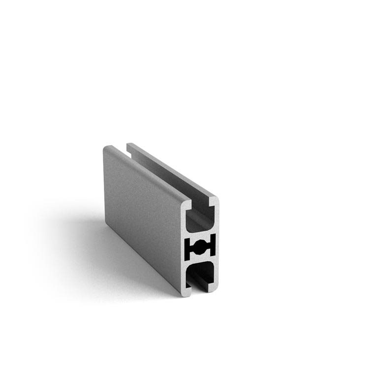 101845L - 18,5x45 2 grooves, light / 8mm Groove / Groove / Aluminium profiles / Products / Alutec | Profili in alluminio, sistemi di trasporto e automazione industriale - Alutec Group 101845L - 18,5x45 2 grooves, light / 8mm Groove / Groove / Aluminium profiles / Products / Alutec | Profili in alluminio, sistemi di trasporto e automazione industriale - Alutec Group