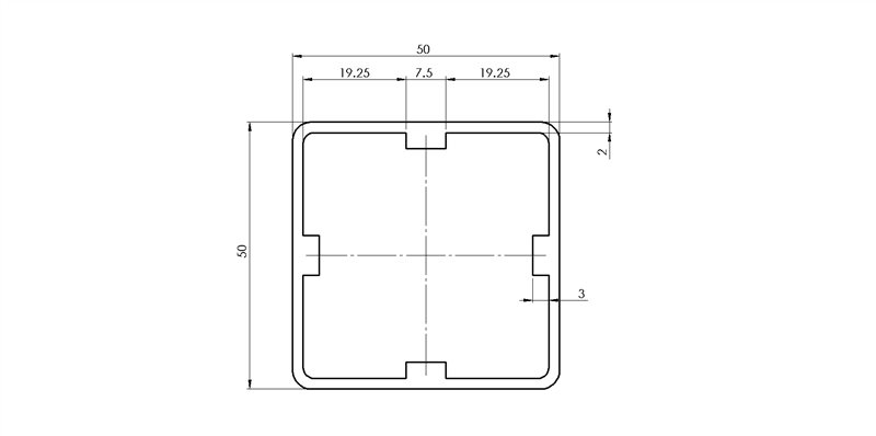 134545 - 45x45 telescopiches / Teleskopische Profile / Aluminiumprofile / Produkte / Alutec | Profili in alluminio, sistemi di trasporto e automazione industriale - Alutec Group 134545 - 45x45 telescopiches / Teleskopische Profile / Aluminiumprofile / Produkte / Alutec | Profili in alluminio, sistemi di trasporto e automazione industriale - Alutec Group