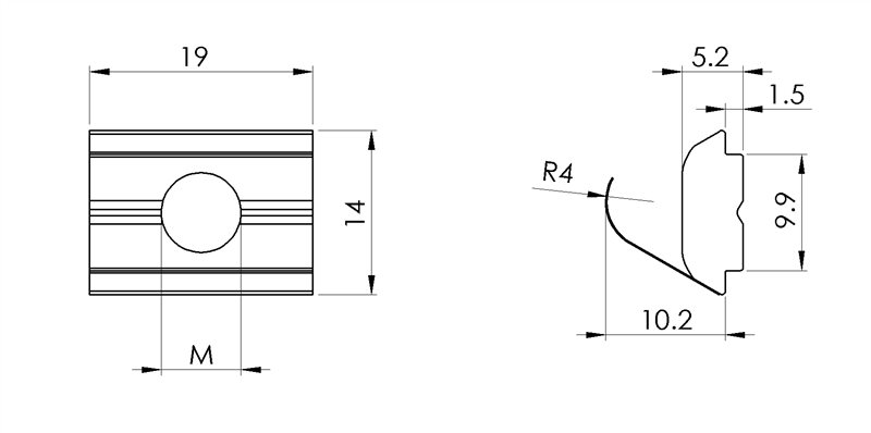 210606 - Muttern mit elastischem Blatt für 10 mm Hohl / Schrauben, Muttern, Unterlegscheiben / Befestigungszubehör / Produkte / Alutec | Profili in alluminio, sistemi di trasporto e automazione industriale - Alutec Group 210606 - Muttern mit elastischem Blatt für 10 mm Hohl / Schrauben, Muttern, Unterlegscheiben / Befestigungszubehör / Produkte / Alutec | Profili in alluminio, sistemi di trasporto e automazione industriale - Alutec Group