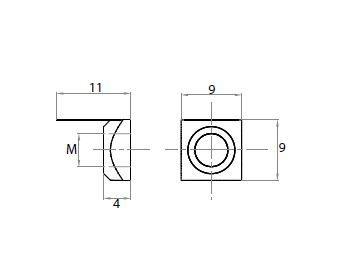 210640 - Nuts for 6 mm groove / Screws, nuts, washers / Fastening accessories / Products / Alutec | Profili in alluminio, sistemi di trasporto e automazione industriale - Alutec Group 210640 - Nuts for 6 mm groove / Screws, nuts, washers / Fastening accessories / Products / Alutec | Profili in alluminio, sistemi di trasporto e automazione industriale - Alutec Group