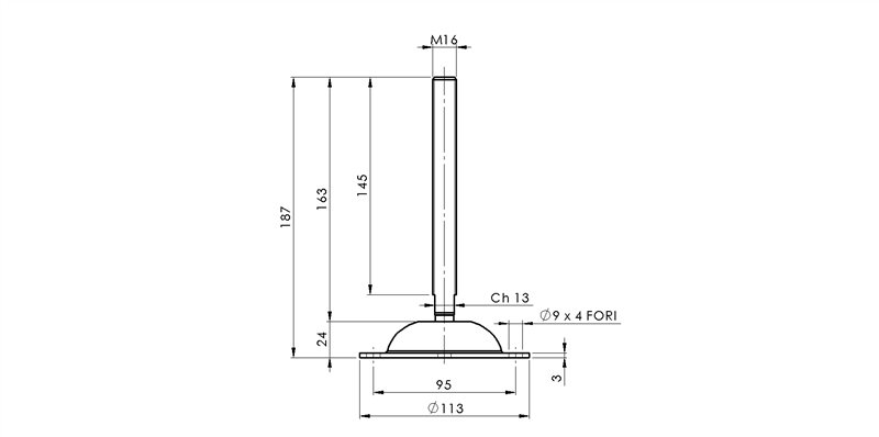 CS7411131619 - Piede orientabile 10° inox Ø113 mm fissabile (sanificabile) / Piedi snodati antivibranti / Accessori di sostegno / Prodotti / Alutec | Profili in alluminio, sistemi di trasporto e automazione industriale - Alutec Group CS7411131619 - Piede orientabile 10° inox Ø113 mm fissabile (sanificabile) / Piedi snodati antivibranti / Accessori di sostegno / Prodotti / Alutec | Profili in alluminio, sistemi di trasporto e automazione industriale - Alutec Group