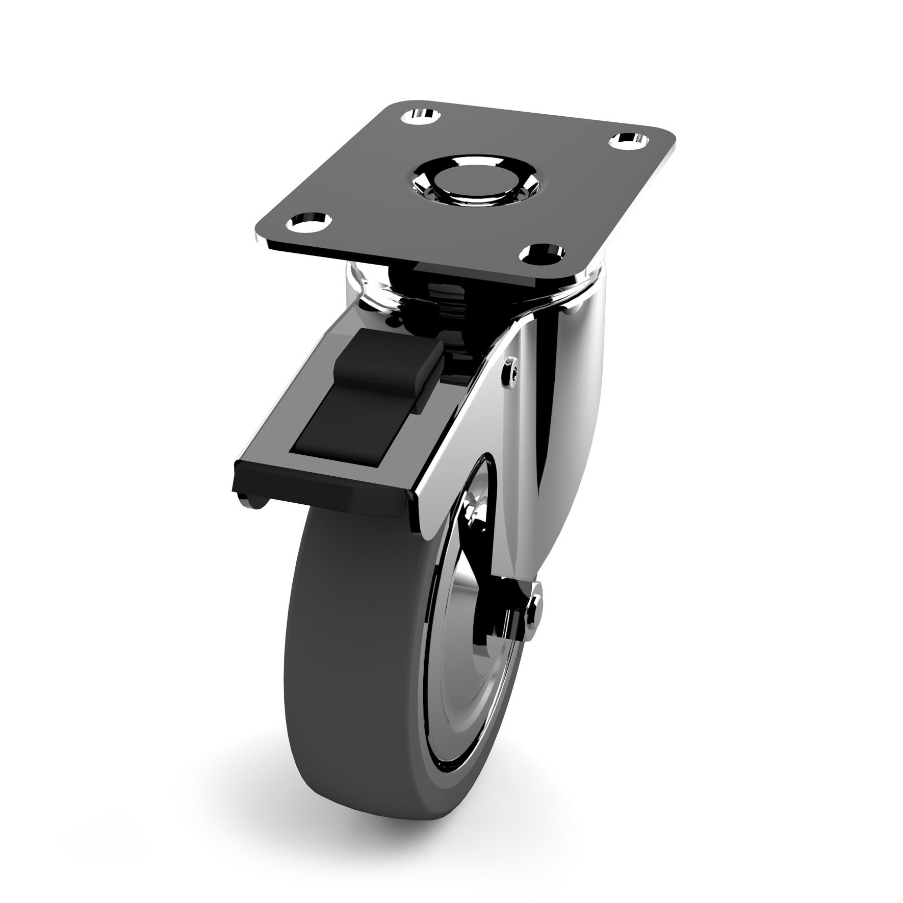 519903 - Ruota girevole Ø100 mm zincata con freno / Ruote girevoli / Accessori di sostegno / Prodotti / Alutec | Profili in alluminio, sistemi di trasporto e automazione industriale - Alutec Group 519903 - Ruota girevole Ø100 mm zincata con freno / Ruote girevoli / Accessori di sostegno / Prodotti / Alutec | Profili in alluminio, sistemi di trasporto e automazione industriale - Alutec Group