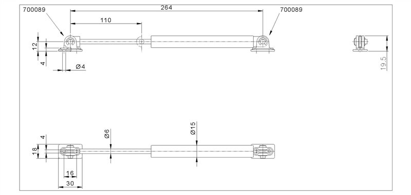 700013 - Molla a gas 50N / Accessori di complemento / Accessori per strutture e protezioni / Prodotti / Alutec | Profili in alluminio, sistemi di trasporto e automazione industriale - Alutec Group 700013 - Molla a gas 50N / Accessori di complemento / Accessori per strutture e protezioni / Prodotti / Alutec | Profili in alluminio, sistemi di trasporto e automazione industriale - Alutec Group