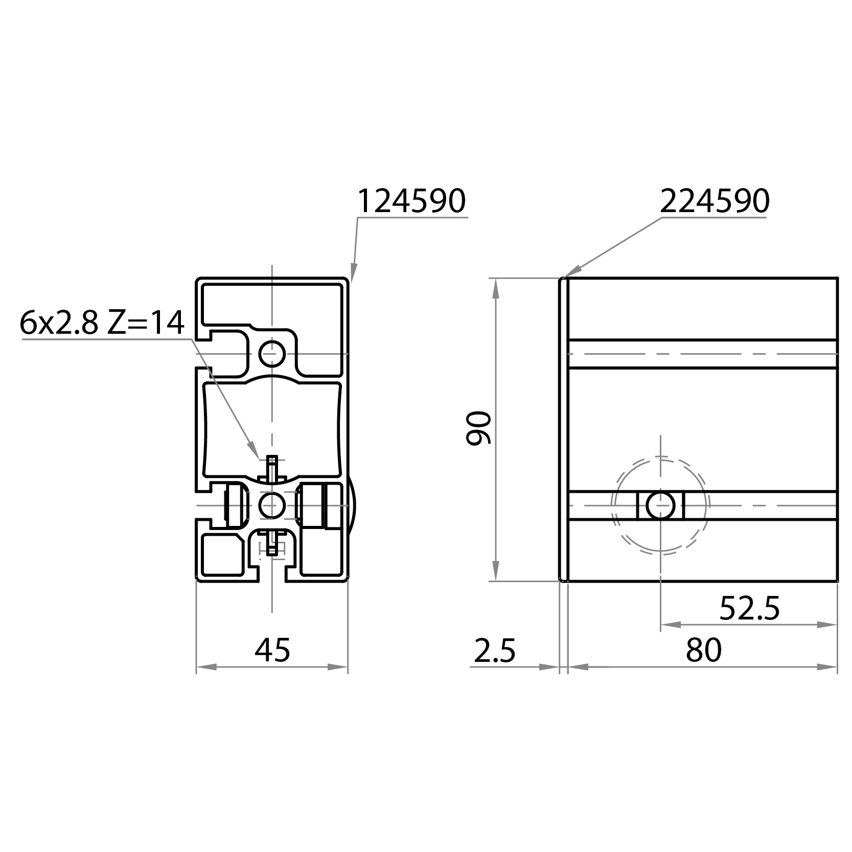 700800 - Left and right units set for counterweight application group / Completion accessories / Accessories for structures and protections / Products / Alutec | Profili in alluminio, sistemi di trasporto e automazione industriale - Alutec Group 700800 - Left and right units set for counterweight application group / Completion accessories / Accessories for structures and protections / Products / Alutec | Profili in alluminio, sistemi di trasporto e automazione industriale - Alutec Group