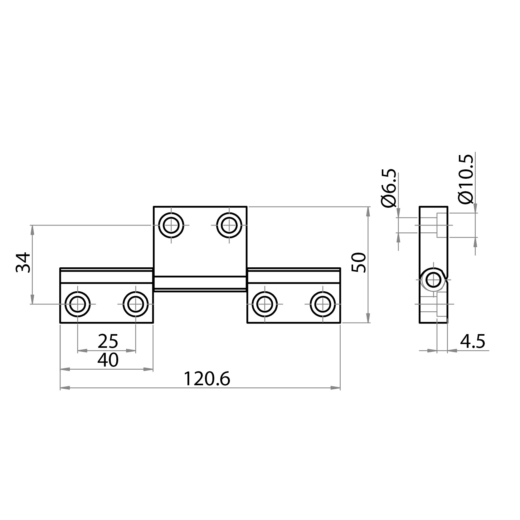 634518 - Dreifaches Aluminiumscharnier 45x18,5 Schrauben M6x20 / Ergänzendes Zubehör / Zubehör für Strukturen und Schutzeinrichtungen / Produkte / Alutec | Profili in alluminio, sistemi di trasporto e automazione industriale - Alutec Group 634518 - Dreifaches Aluminiumscharnier 45x18,5 Schrauben M6x20 / Ergänzendes Zubehör / Zubehör für Strukturen und Schutzeinrichtungen / Produkte / Alutec | Profili in alluminio, sistemi di trasporto e automazione industriale - Alutec Group