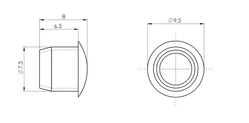 220007 - Tappo di chiusura per foro Ø 7 mm / Accessori di complemento / Accessori per strutture e protezioni / Prodotti / Alutec | Profili in alluminio, sistemi di trasporto e automazione industriale - Alutec Group 220007 - Tappo di chiusura per foro Ø 7 mm / Accessori di complemento / Accessori per strutture e protezioni / Prodotti / Alutec | Profili in alluminio, sistemi di trasporto e automazione industriale - Alutec Group