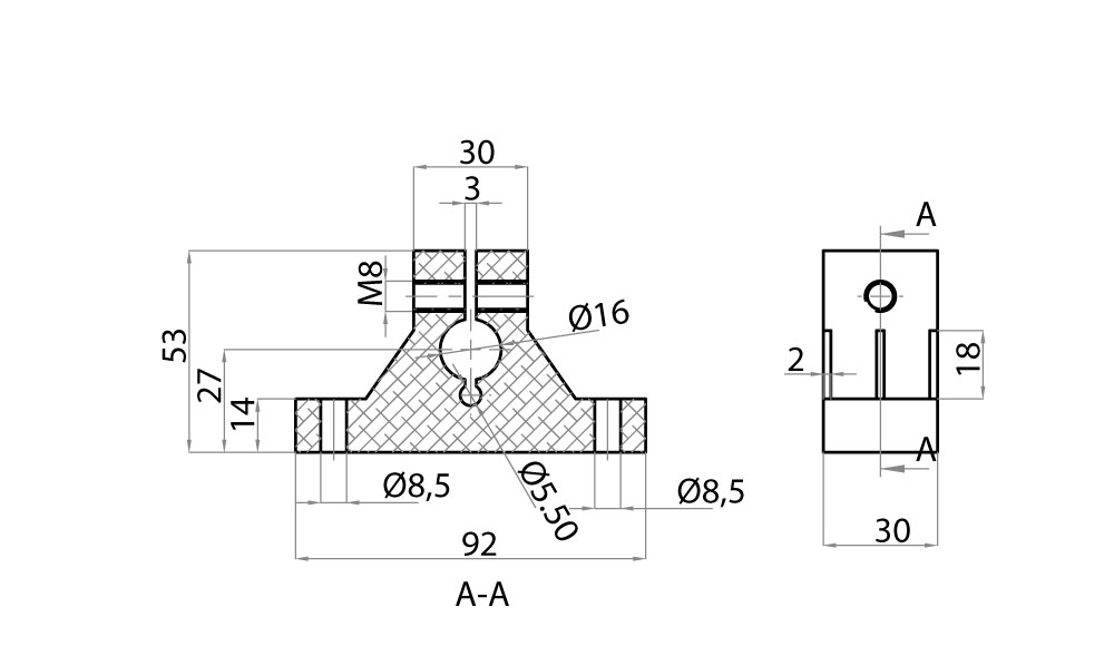 729216 - Supporto di base per tubo Ø16 (Completo di viti) / Morsetti in alluminio / Supporti e guide / Prodotti / Alutec | Profili in alluminio, sistemi di trasporto e automazione industriale - Alutec Group 729216 - Supporto di base per tubo Ø16 (Completo di viti) / Morsetti in alluminio / Supporti e guide / Prodotti / Alutec | Profili in alluminio, sistemi di trasporto e automazione industriale - Alutec Group