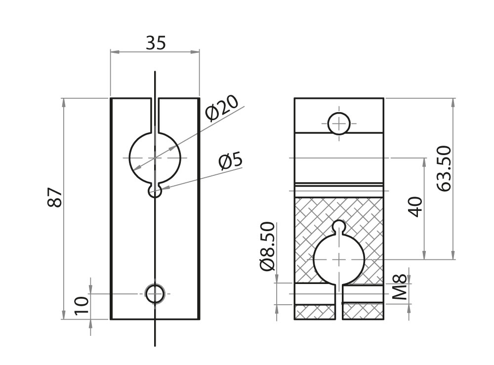 728720 - Morsetto a croce Ø20 / Morsetti in alluminio / Supporti e guide / Prodotti / Alutec | Profili in alluminio, sistemi di trasporto e automazione industriale - Alutec Group 728720 - Morsetto a croce Ø20 / Morsetti in alluminio / Supporti e guide / Prodotti / Alutec | Profili in alluminio, sistemi di trasporto e automazione industriale - Alutec Group