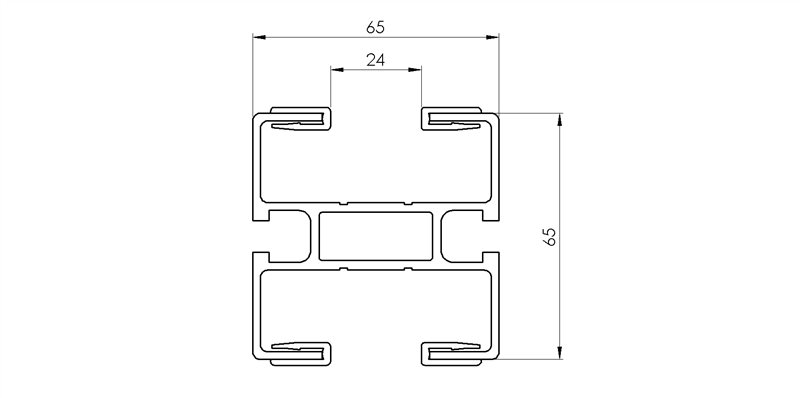 106565 - Telaio per catena 63 (andata e ritorno) / Componenti per canale 65 mm / Aluflex / Prodotti / Alutec | Profili in alluminio, sistemi di trasporto e automazione industriale - Alutec Group 106565 - Telaio per catena 63 (andata e ritorno) / Componenti per canale 65 mm / Aluflex / Prodotti / Alutec | Profili in alluminio, sistemi di trasporto e automazione industriale - Alutec Group