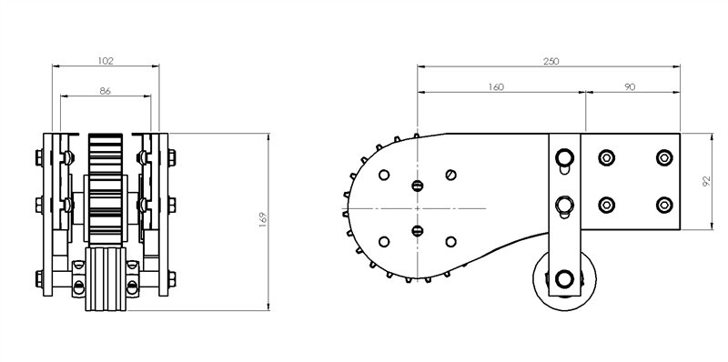 ARU12086S - Leerlaufkopf für Stahlkette 82,5 / Komponenten für Rinne 86 mm / Aluflex / Produkte / Alutec | Profili in alluminio, sistemi di trasporto e automazione industriale - Alutec Group ARU12086S - Leerlaufkopf für Stahlkette 82,5 / Komponenten für Rinne 86 mm / Aluflex / Produkte / Alutec | Profili in alluminio, sistemi di trasporto e automazione industriale - Alutec Group