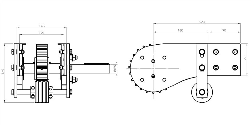 ATD12127S - Ziehkopf (rechts) für Stahlkette 114,3 / Komponenten für Rinne 127 mm / Aluflex / Produkte / Alutec | Profili in alluminio, sistemi di trasporto e automazione industriale - Alutec Group ATD12127S - Ziehkopf (rechts) für Stahlkette 114,3 / Komponenten für Rinne 127 mm / Aluflex / Produkte / Alutec | Profili in alluminio, sistemi di trasporto e automazione industriale - Alutec Group