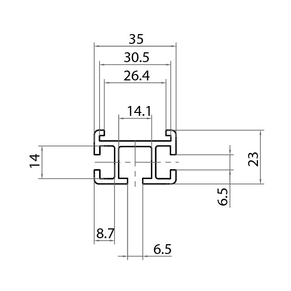 102335 - Profilo guida cinghia cava 6 mm / Accessori per linee di trasporto / Trasporto ad accumulo / Prodotti / Alutec | Profili in alluminio, sistemi di trasporto e automazione industriale - Alutec Group 102335 - Profilo guida cinghia cava 6 mm / Accessori per linee di trasporto / Trasporto ad accumulo / Prodotti / Alutec | Profili in alluminio, sistemi di trasporto e automazione industriale - Alutec Group