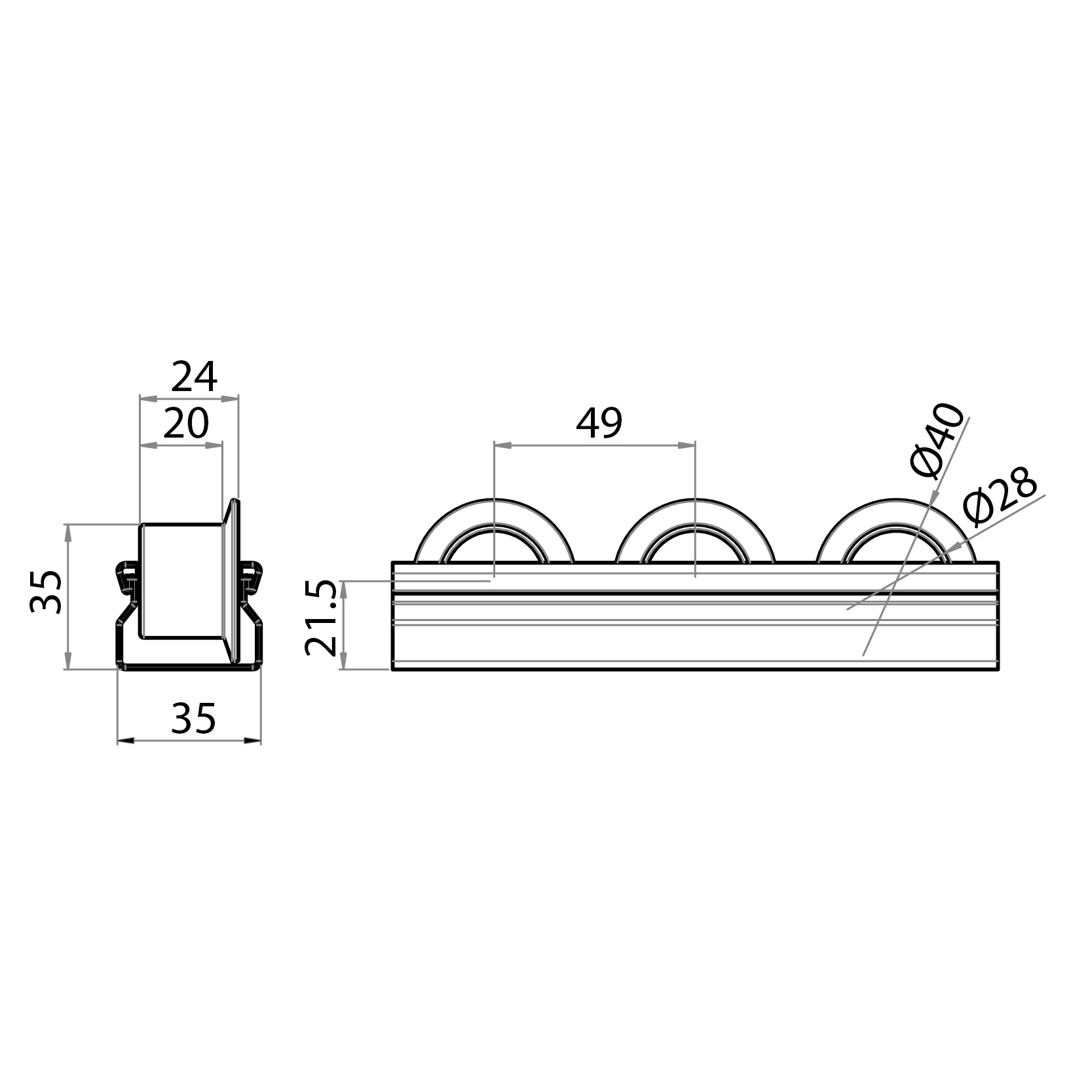 700470 - Guida a rulli con flangia / Guida a rulli e flange di connessione / Sistemi tubolari / Prodotti / Alutec | Profili in alluminio, sistemi di trasporto e automazione industriale - Alutec Group 700470 - Guida a rulli con flangia / Guida a rulli e flange di connessione / Sistemi tubolari / Prodotti / Alutec | Profili in alluminio, sistemi di trasporto e automazione industriale - Alutec Group