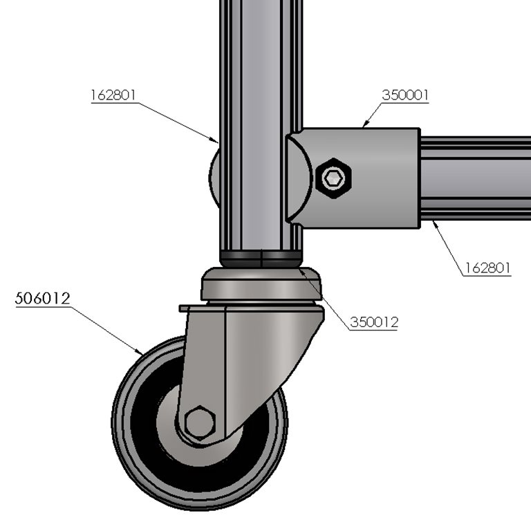 506012 - Ruota girevole Ø60 mm senza freno fissaggio vite M12 / Elementi di finitura / Sistemi tubolari / Prodotti / Alutec | Profili in alluminio, sistemi di trasporto e automazione industriale - Alutec Group 506012 - Ruota girevole Ø60 mm senza freno fissaggio vite M12 / Elementi di finitura / Sistemi tubolari / Prodotti / Alutec | Profili in alluminio, sistemi di trasporto e automazione industriale - Alutec Group