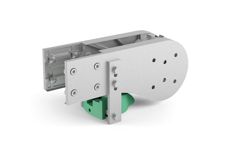 Bauteil für Lamellenförderband ARU12086: Umlenkkopf mit 12 Zähne für Kette 82,5 mm