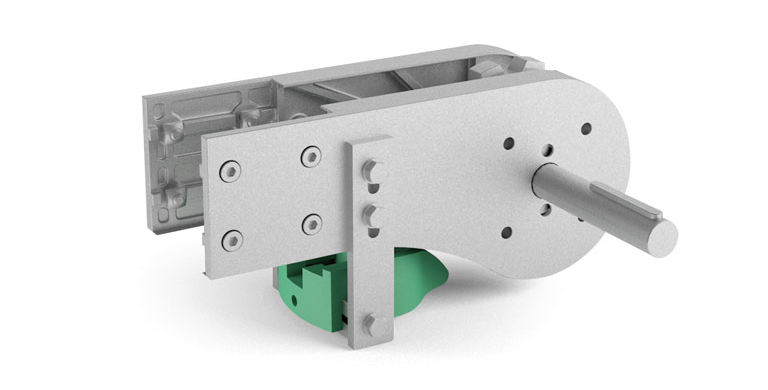 Table-top conveyor belt component ATD12086P: Pulling head (right) for steel chain 82.5 mm