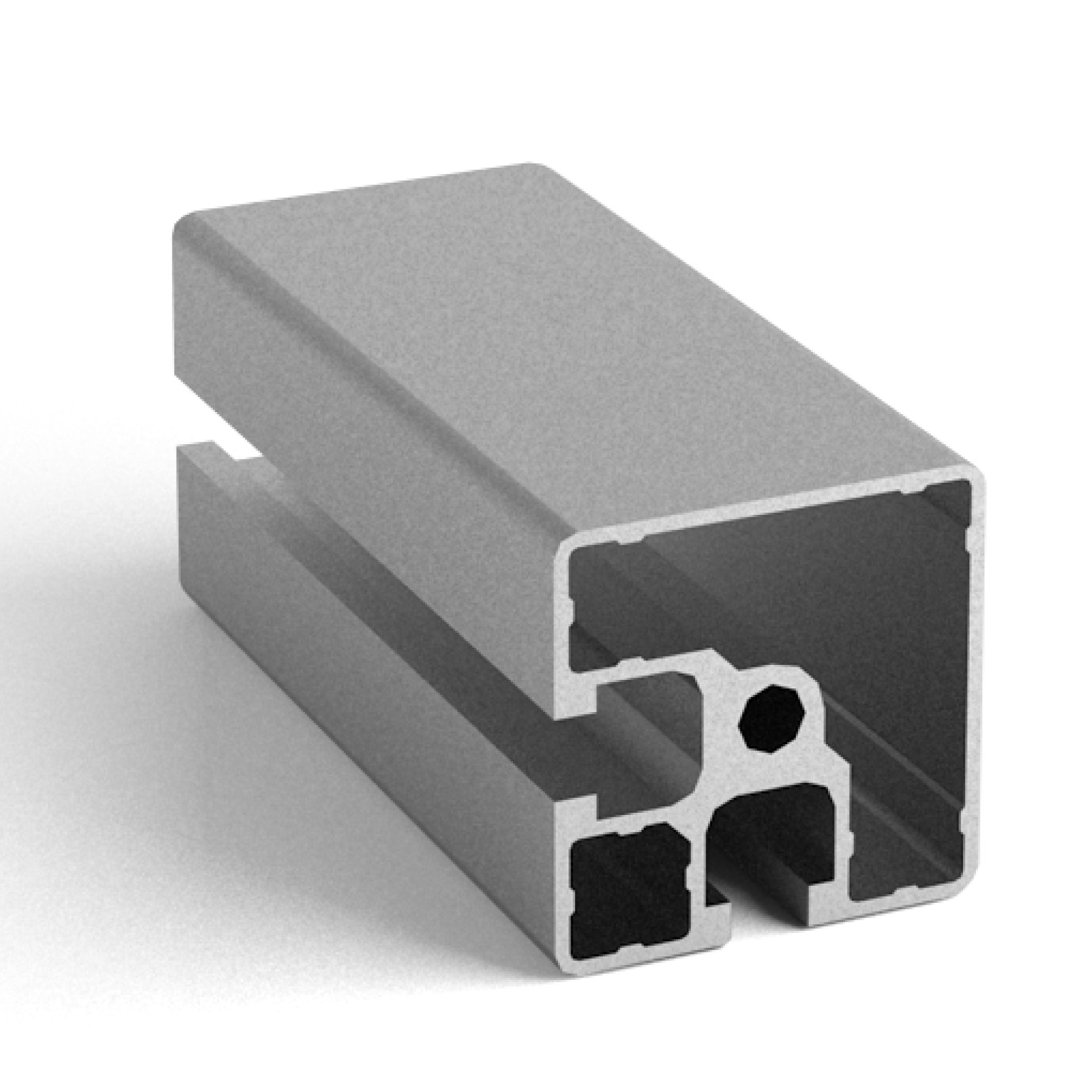 124544 - Semi-closed rounded profile 45x45 / 8mm Groove / Groove / Aluminium profiles / Products / Alutec | Profili in alluminio, sistemi di trasporto e automazione industriale - Alutec Group 124544 - Semi-closed rounded profile 45x45 / 8mm Groove / Groove / Aluminium profiles / Products / Alutec | Profili in alluminio, sistemi di trasporto e automazione industriale - Alutec Group