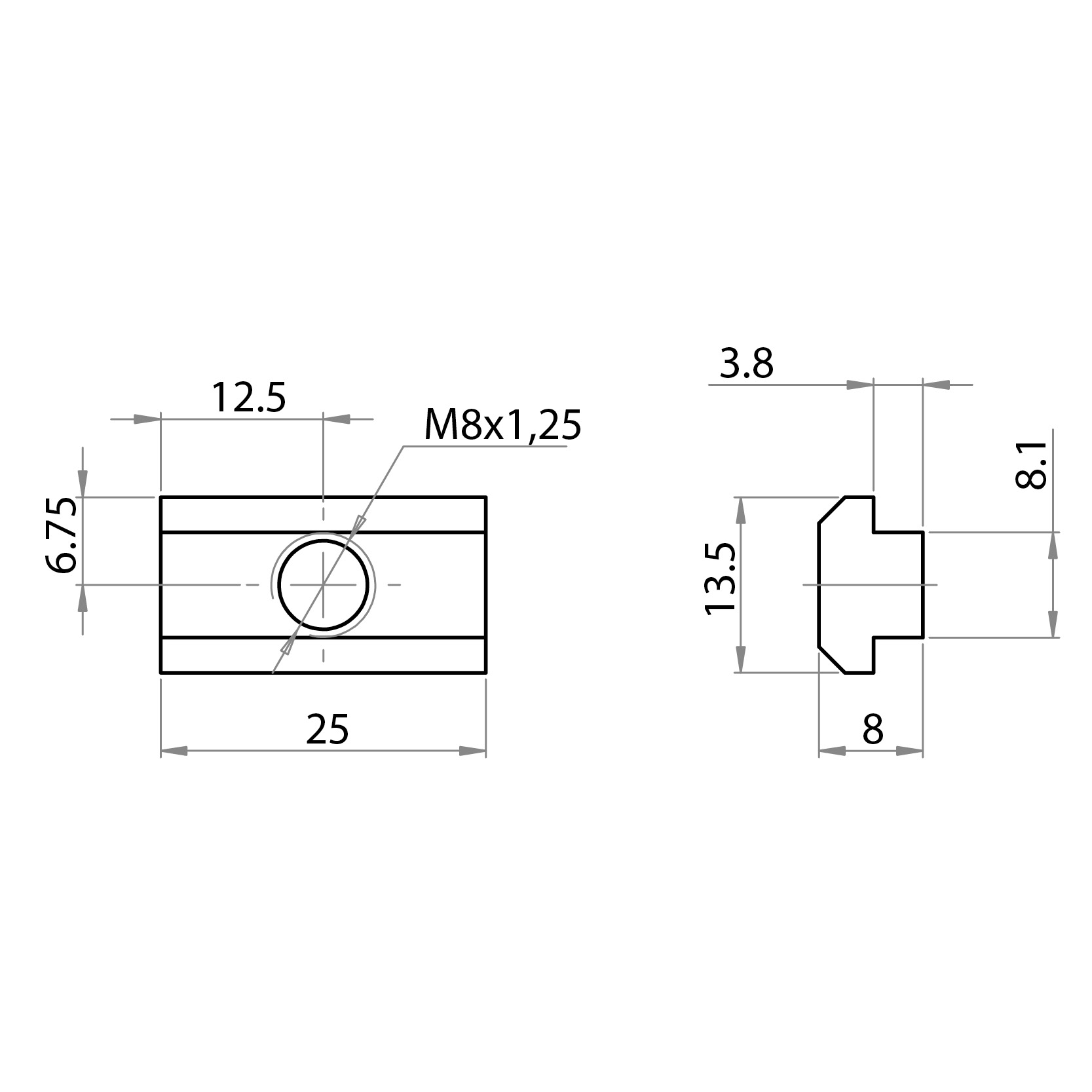 321310K-25 - Linear butt joint L=25 / Connections: angle brackets, fastening plates, butt joints / Fastening accessories / Products / Alutec | Profili in alluminio, sistemi di trasporto e automazione industriale - Alutec Group 321310K-25 - Linear butt joint L=25 / Connections: angle brackets, fastening plates, butt joints / Fastening accessories / Products / Alutec | Profili in alluminio, sistemi di trasporto e automazione industriale - Alutec Group