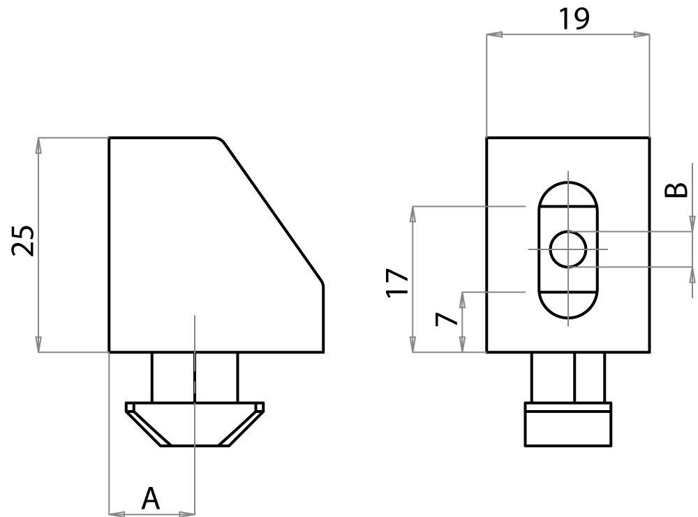 623036 - Panel mounting block / Completion accessories / Accessories for structures and protections / Products / Alutec | Profili in alluminio, sistemi di trasporto e automazione industriale - Alutec Group 623036 - Panel mounting block / Completion accessories / Accessories for structures and protections / Products / Alutec | Profili in alluminio, sistemi di trasporto e automazione industriale - Alutec Group