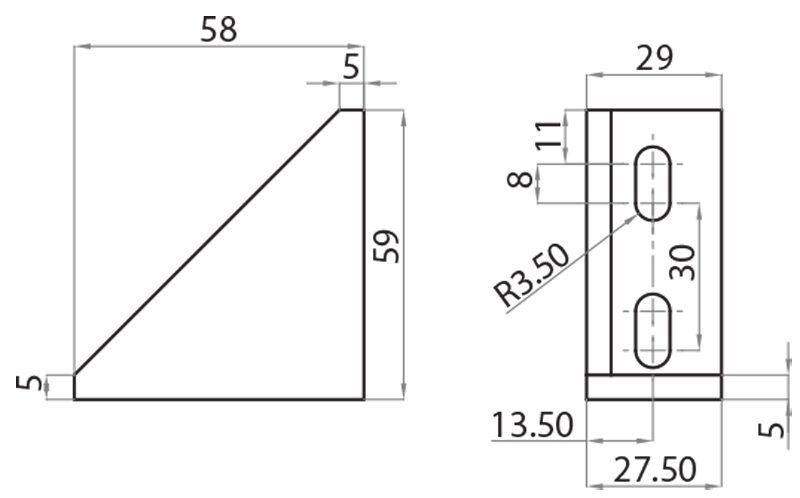 302958 - Angolare di fissaggio 29x58 / Connessioni: angolari, piastrine, giunti / Accessori di fissaggio / Prodotti / Alutec | Profili in alluminio, sistemi di trasporto e automazione industriale - Alutec Group 302958 - Angolare di fissaggio 29x58 / Connessioni: angolari, piastrine, giunti / Accessori di fissaggio / Prodotti / Alutec | Profili in alluminio, sistemi di trasporto e automazione industriale - Alutec Group