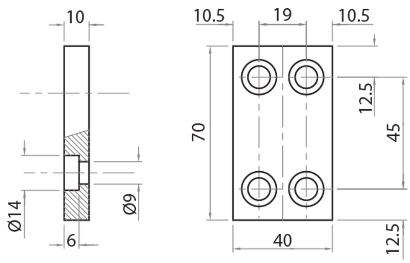 300018 - Piastrina collegamento 32x32 + 32x32 e 32x32 + 18,5x32 / Connessioni: angolari, piastrine, giunti / Accessori di fissaggio / Prodotti / Alutec | Profili in alluminio, sistemi di trasporto e automazione industriale - Alutec Group 300018 - Piastrina collegamento 32x32 + 32x32 e 32x32 + 18,5x32 / Connessioni: angolari, piastrine, giunti / Accessori di fissaggio / Prodotti / Alutec | Profili in alluminio, sistemi di trasporto e automazione industriale - Alutec Group