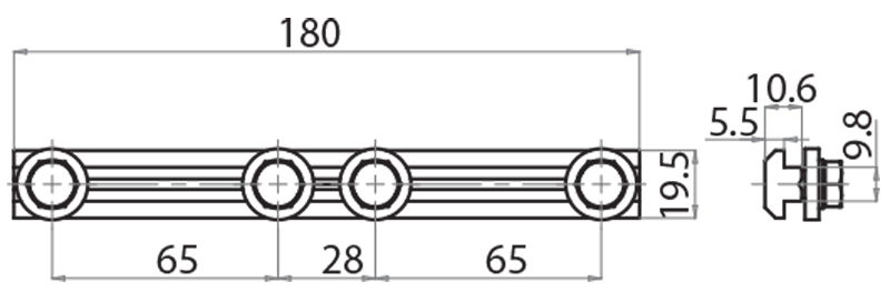 321312 - Giunto per cava 10 / Connessioni: angolari, piastrine, giunti / Accessori di fissaggio / Prodotti / Alutec | Profili in alluminio, sistemi di trasporto e automazione industriale - Alutec Group 321312 - Giunto per cava 10 / Connessioni: angolari, piastrine, giunti / Accessori di fissaggio / Prodotti / Alutec | Profili in alluminio, sistemi di trasporto e automazione industriale - Alutec Group