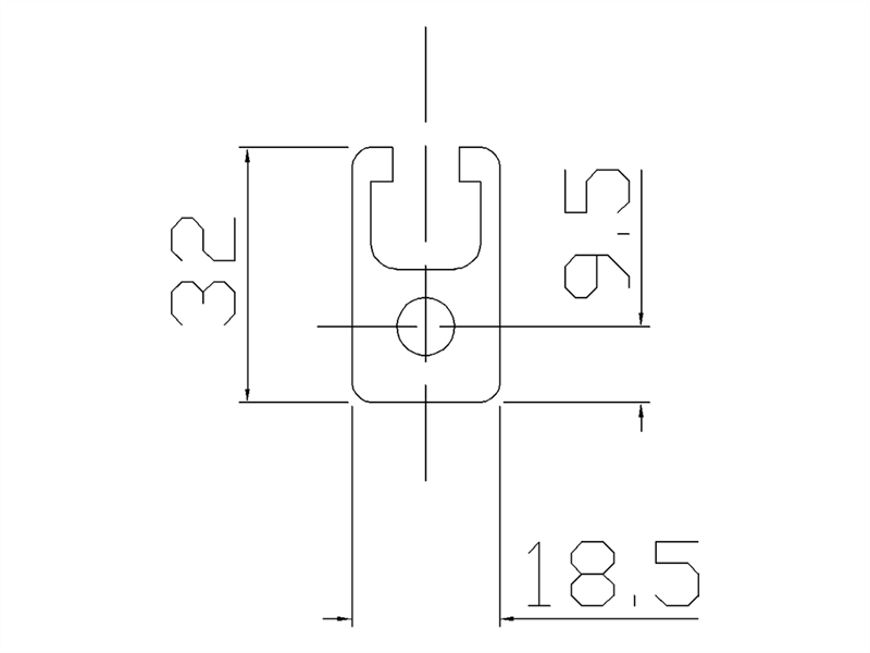 101832 - 18,5x32 / 8mm Hohl / Hohl / Aluminiumprofile / Produkte / Alutec | Profili in alluminio, sistemi di trasporto e automazione industriale - Alutec Group 101832 - 18,5x32 / 8mm Hohl / Hohl / Aluminiumprofile / Produkte / Alutec | Profili in alluminio, sistemi di trasporto e automazione industriale - Alutec Group