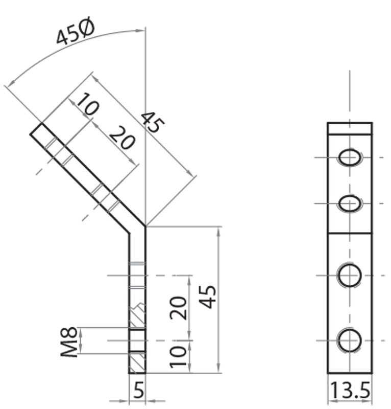 321345-1 - Giunto di testa angolare non planare 45° / Connessioni: angolari, piastrine, giunti / Accessori di fissaggio / Prodotti / Alutec | Profili in alluminio, sistemi di trasporto e automazione industriale - Alutec Group 321345-1 - Giunto di testa angolare non planare 45° / Connessioni: angolari, piastrine, giunti / Accessori di fissaggio / Prodotti / Alutec | Profili in alluminio, sistemi di trasporto e automazione industriale - Alutec Group