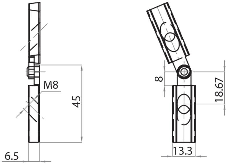 321302 - Giunto di testa ad angolazione variabile / Connessioni: angolari, piastrine, giunti / Accessori di fissaggio / Prodotti / Alutec | Profili in alluminio, sistemi di trasporto e automazione industriale - Alutec Group 321302 - Giunto di testa ad angolazione variabile / Connessioni: angolari, piastrine, giunti / Accessori di fissaggio / Prodotti / Alutec | Profili in alluminio, sistemi di trasporto e automazione industriale - Alutec Group