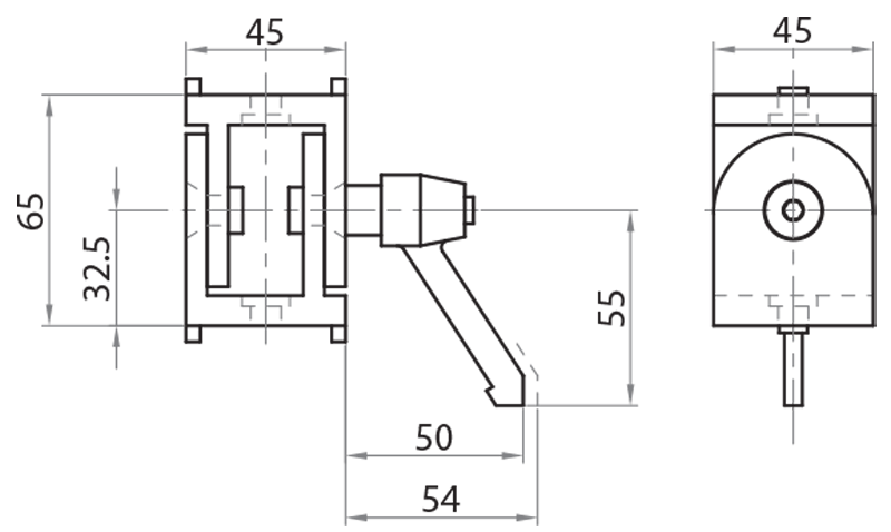 324546 - Giunto snodato con serraggio a leva 45x45 / Connessioni: angolari, piastrine, giunti / Accessori di fissaggio / Prodotti / Alutec | Profili in alluminio, sistemi di trasporto e automazione industriale - Alutec Group 324546 - Giunto snodato con serraggio a leva 45x45 / Connessioni: angolari, piastrine, giunti / Accessori di fissaggio / Prodotti / Alutec | Profili in alluminio, sistemi di trasporto e automazione industriale - Alutec Group