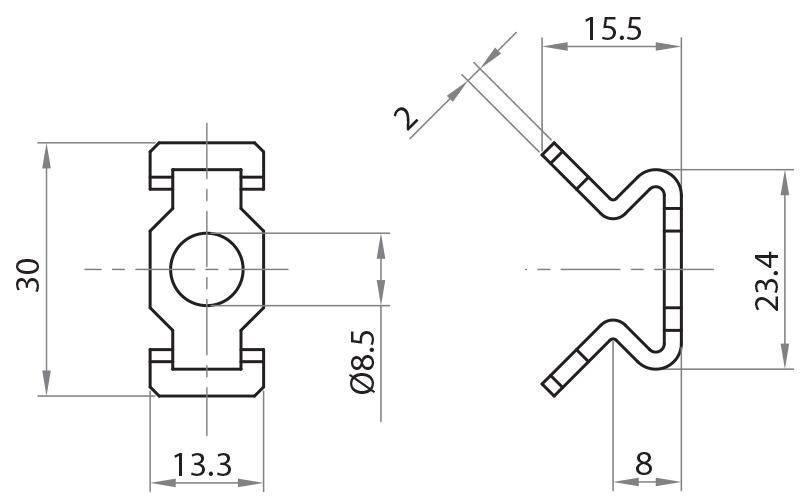 210814 - Anti-rotation device / Screws, nuts, washers / Fastening accessories / Products / Alutec | Profili in alluminio, sistemi di trasporto e automazione industriale - Alutec Group 210814 - Anti-rotation device / Screws, nuts, washers / Fastening accessories / Products / Alutec | Profili in alluminio, sistemi di trasporto e automazione industriale - Alutec Group