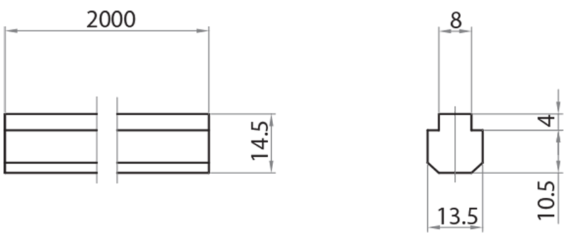 700030 - Polyzene universal profile h=14,5 mm / Completion accessories / Accessories for structures and protections / Products / Alutec | Profili in alluminio, sistemi di trasporto e automazione industriale - Alutec Group 700030 - Polyzene universal profile h=14,5 mm / Completion accessories / Accessories for structures and protections / Products / Alutec | Profili in alluminio, sistemi di trasporto e automazione industriale - Alutec Group