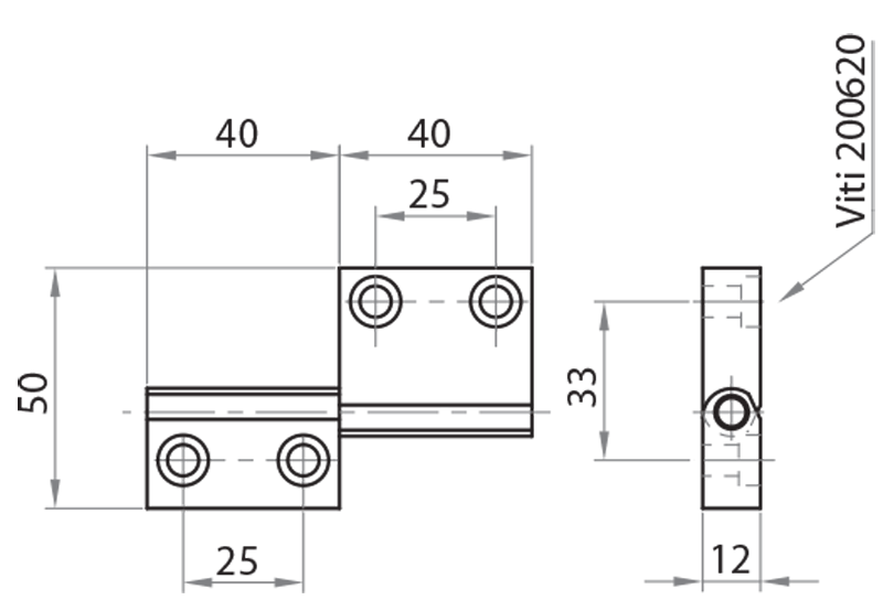 611845 - Cerniera alluminio profilo 18,5x32 e 45x45 viti M6x20 / Accessori di complemento / Accessori per strutture e protezioni / Prodotti / Alutec | Profili in alluminio, sistemi di trasporto e automazione industriale - Alutec Group 611845 - Cerniera alluminio profilo 18,5x32 e 45x45 viti M6x20 / Accessori di complemento / Accessori per strutture e protezioni / Prodotti / Alutec | Profili in alluminio, sistemi di trasporto e automazione industriale - Alutec Group