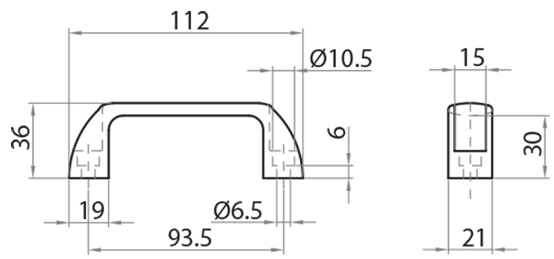 620116 - Maniglia 112 mm / Accessori di complemento / Accessori per strutture e protezioni / Prodotti / Alutec | Profili in alluminio, sistemi di trasporto e automazione industriale - Alutec Group 620116 - Maniglia 112 mm / Accessori di complemento / Accessori per strutture e protezioni / Prodotti / Alutec | Profili in alluminio, sistemi di trasporto e automazione industriale - Alutec Group
