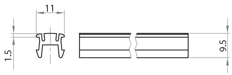 230814 - Profilo di chiusura per cava 8 mm / Accessori di finitura / Accessori per strutture e protezioni / Prodotti / Alutec | Profili in alluminio, sistemi di trasporto e automazione industriale - Alutec Group 230814 - Profilo di chiusura per cava 8 mm / Accessori di finitura / Accessori per strutture e protezioni / Prodotti / Alutec | Profili in alluminio, sistemi di trasporto e automazione industriale - Alutec Group