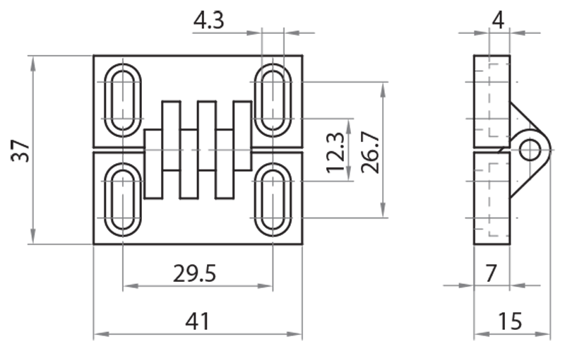 601018 - Polyamide hinge profile-panel / Accessories for profiles with 5 mm groove / Accessories for structures and protections / Products / Alutec | Profili in alluminio, sistemi di trasporto e automazione industriale - Alutec Group 601018 - Polyamide hinge profile-panel / Accessories for profiles with 5 mm groove / Accessories for structures and protections / Products / Alutec | Profili in alluminio, sistemi di trasporto e automazione industriale - Alutec Group