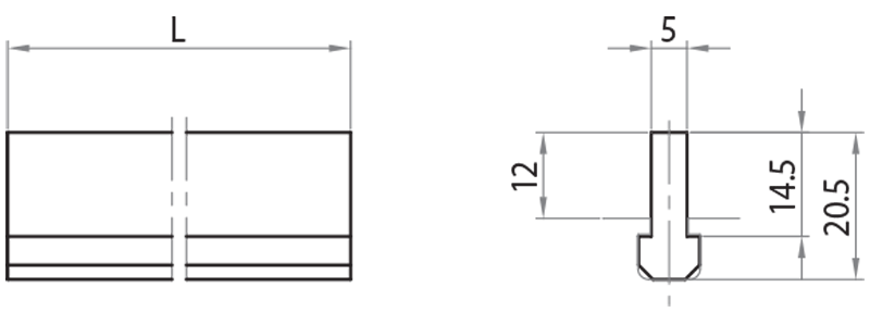 700520 - Schiebe und Anschlagprofile / Zubehör für 5 mm Hohlprofile / Zubehör für Strukturen und Schutzeinrichtungen / Produkte / Alutec | Profili in alluminio, sistemi di trasporto e automazione industriale - Alutec Group 700520 - Schiebe und Anschlagprofile / Zubehör für 5 mm Hohlprofile / Zubehör für Strukturen und Schutzeinrichtungen / Produkte / Alutec | Profili in alluminio, sistemi di trasporto e automazione industriale - Alutec Group