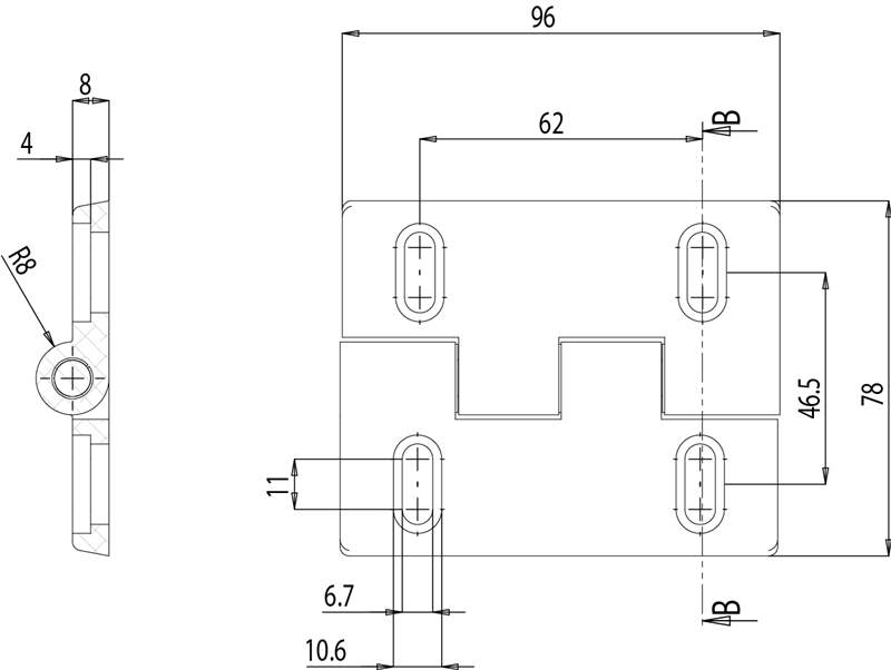 614045 - Cerniera alluminio serie 40 + serie 45 / Accessori per profili cava 8 Serie 40 / Accessori per strutture e protezioni / Prodotti / Alutec | Profili in alluminio, sistemi di trasporto e automazione industriale - Alutec Group 614045 - Cerniera alluminio serie 40 + serie 45 / Accessori per profili cava 8 Serie 40 / Accessori per strutture e protezioni / Prodotti / Alutec | Profili in alluminio, sistemi di trasporto e automazione industriale - Alutec Group