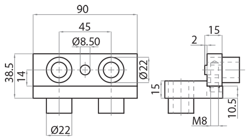 990018 - Maschera di foratura e lamatura / Utensili per la lavorazione / Accessori per strutture e protezioni / Prodotti / Alutec | Profili in alluminio, sistemi di trasporto e automazione industriale - Alutec Group 990018 - Maschera di foratura e lamatura / Utensili per la lavorazione / Accessori per strutture e protezioni / Prodotti / Alutec | Profili in alluminio, sistemi di trasporto e automazione industriale - Alutec Group