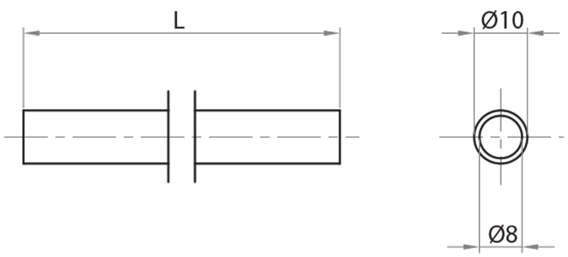 720013 - Stange aus rostfreiem Stahl Ø10 mm / Klemmelemente und Halterungen für Fotozellen / Halterungen und Führungen / Produkte / Alutec | Profili in alluminio, sistemi di trasporto e automazione industriale - Alutec Group 720013 - Stange aus rostfreiem Stahl Ø10 mm / Klemmelemente und Halterungen für Fotozellen / Halterungen und Führungen / Produkte / Alutec | Profili in alluminio, sistemi di trasporto e automazione industriale - Alutec Group