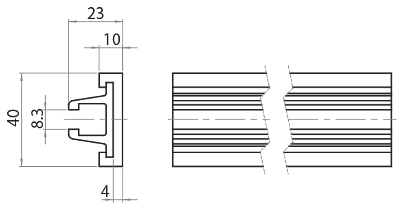 904516N - Guida di contenimento grande nera / Guide di contenimento / Supporti e guide / Prodotti / Alutec | Profili in alluminio, sistemi di trasporto e automazione industriale - Alutec Group 904516N - Guida di contenimento grande nera / Guide di contenimento / Supporti e guide / Prodotti / Alutec | Profili in alluminio, sistemi di trasporto e automazione industriale - Alutec Group