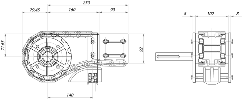 ATD12086 - 12 Zacken Abziehkopf (rechts) für Kette 82,5 / Komponenten für Rinne 86 mm / Aluflex / Produkte / Alutec | Profili in alluminio, sistemi di trasporto e automazione industriale - Alutec Group ATD12086 - 12 Zacken Abziehkopf (rechts) für Kette 82,5 / Komponenten für Rinne 86 mm / Aluflex / Produkte / Alutec | Profili in alluminio, sistemi di trasporto e automazione industriale - Alutec Group