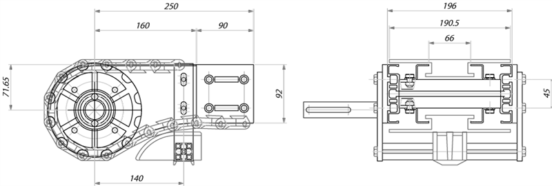 ATD12196 - Testata di traino 12 denti destra per catena 190,5 mm / Componenti per canale 196 mm / Aluflex / Prodotti / Alutec | Profili in alluminio, sistemi di trasporto e automazione industriale - Alutec Group ATD12196 - Testata di traino 12 denti destra per catena 190,5 mm / Componenti per canale 196 mm / Aluflex / Prodotti / Alutec | Profili in alluminio, sistemi di trasporto e automazione industriale - Alutec Group