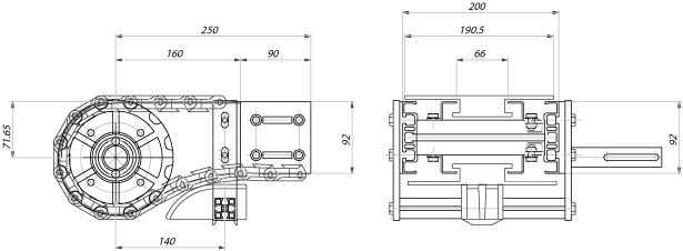ATS12196 - 12 Zacken Abziehkopf (links) für Kette 190,5 mm / Komponenten für Rinne 196 mm / Aluflex / Produkte / Alutec | Profili in alluminio, sistemi di trasporto e automazione industriale - Alutec Group ATS12196 - 12 Zacken Abziehkopf (links) für Kette 190,5 mm / Komponenten für Rinne 196 mm / Aluflex / Produkte / Alutec | Profili in alluminio, sistemi di trasporto e automazione industriale - Alutec Group