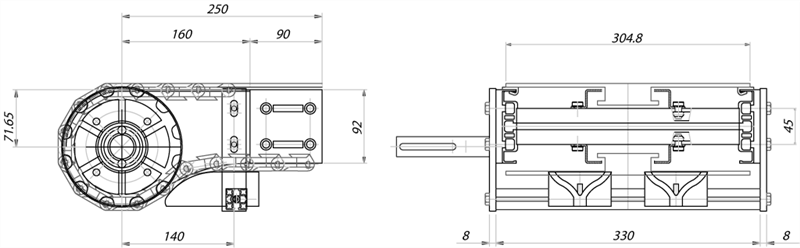 ATD12314 - 12 Zacken Abziehkopf (rechts) für Kette 304,8 / Komponenten für Rinne 314 mm / Aluflex / Produkte / Alutec | Profili in alluminio, sistemi di trasporto e automazione industriale - Alutec Group ATD12314 - 12 Zacken Abziehkopf (rechts) für Kette 304,8 / Komponenten für Rinne 314 mm / Aluflex / Produkte / Alutec | Profili in alluminio, sistemi di trasporto e automazione industriale - Alutec Group
