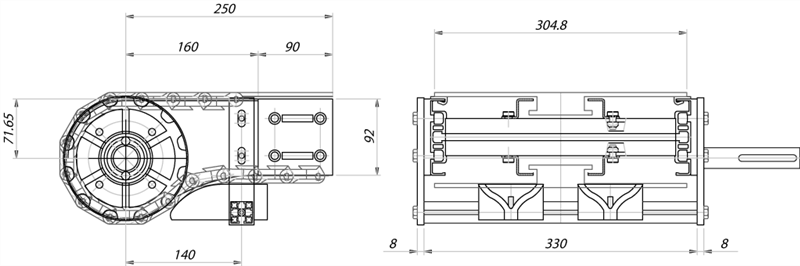 ATS12314 - 12 Zacken Abziehkopf (links) für Kette 304,8 / Komponenten für Rinne 314 mm / Aluflex / Produkte / Alutec | Profili in alluminio, sistemi di trasporto e automazione industriale - Alutec Group ATS12314 - 12 Zacken Abziehkopf (links) für Kette 304,8 / Komponenten für Rinne 314 mm / Aluflex / Produkte / Alutec | Profili in alluminio, sistemi di trasporto e automazione industriale - Alutec Group
