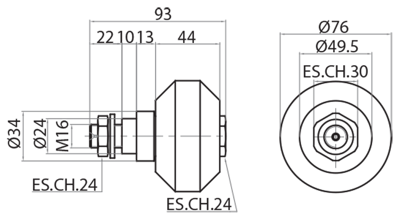 820475 - Concentric shaped wheel Ø76 / Moving on 60x180 and 60x130 profiles / Linear sliding systems / Products / Alutec | Profili in alluminio, sistemi di trasporto e automazione industriale - Alutec Group 820475 - Concentric shaped wheel Ø76 / Moving on 60x180 and 60x130 profiles / Linear sliding systems / Products / Alutec | Profili in alluminio, sistemi di trasporto e automazione industriale - Alutec Group