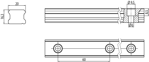 C1612040S - Linearführung für Laufwagen der Serie 20 / Führungen, Schlitten und Räder / Lineare Laufsysteme / Produkte / Alutec | Profili in alluminio, sistemi di trasporto e automazione industriale - Alutec Group C1612040S - Linearführung für Laufwagen der Serie 20 / Führungen, Schlitten und Räder / Lineare Laufsysteme / Produkte / Alutec | Profili in alluminio, sistemi di trasporto e automazione industriale - Alutec Group