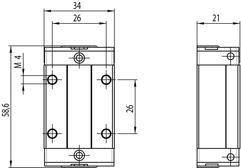 C4251534S - Niedriger Wagen Serie 15 / Führungen, Schlitten und Räder / Lineare Laufsysteme / Produkte / Alutec | Profili in alluminio, sistemi di trasporto e automazione industriale - Alutec Group C4251534S - Niedriger Wagen Serie 15 / Führungen, Schlitten und Räder / Lineare Laufsysteme / Produkte / Alutec | Profili in alluminio, sistemi di trasporto e automazione industriale - Alutec Group